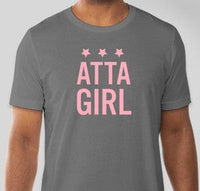 PRE-ORDER: Atta Girl Adult Shirt - Charcoal with Pink