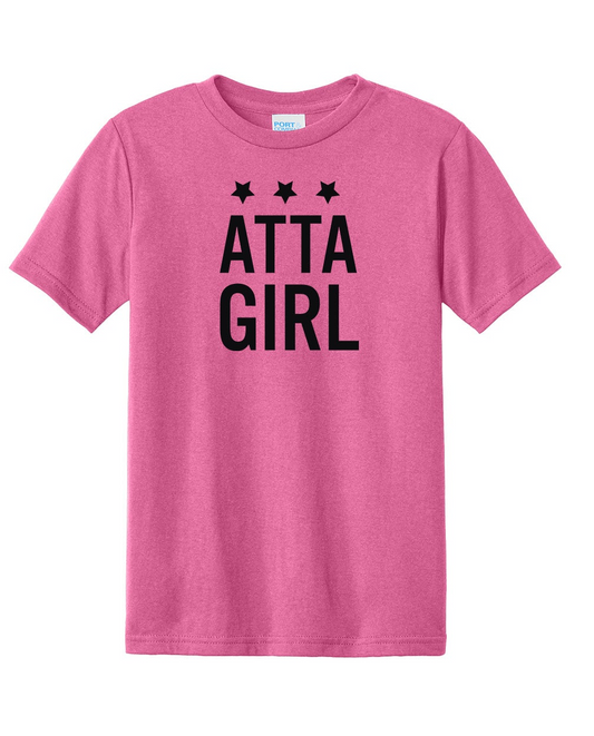 Atta Girl Youth Shirt Hot Pink/Black